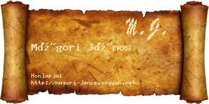 Mágori János névjegykártya