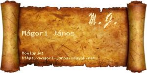 Mágori János névjegykártya