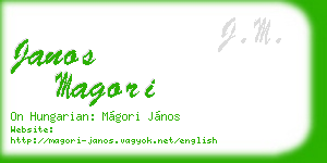 janos magori business card