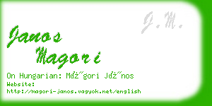 janos magori business card